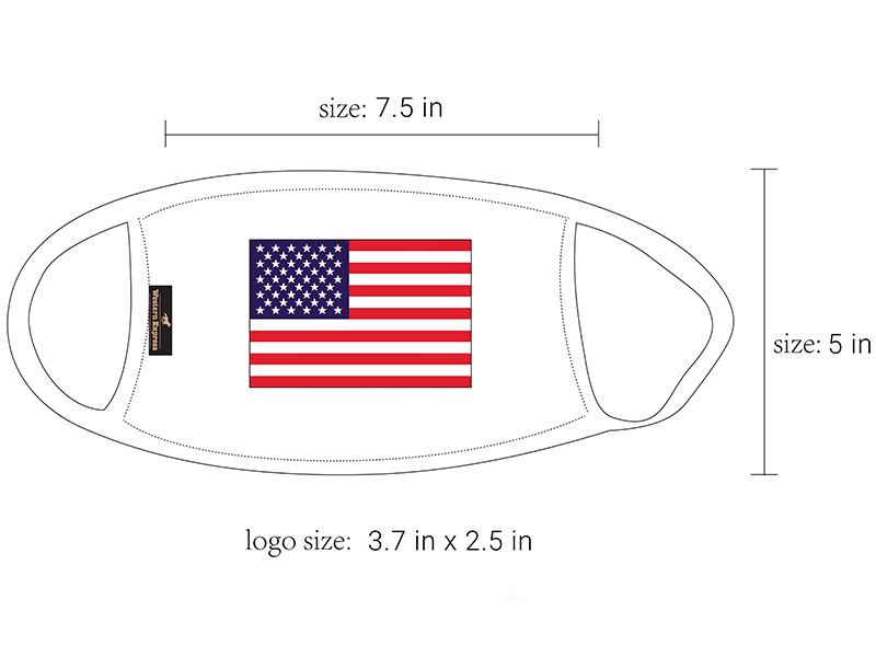 (image for) Face Mask with American Flag Design